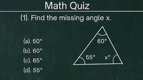 Can You Solve 7th Grade Math Angles of Triangle Test| Math Quiz