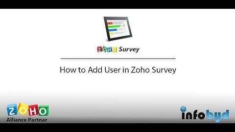 How to Add User in Zoho Survey