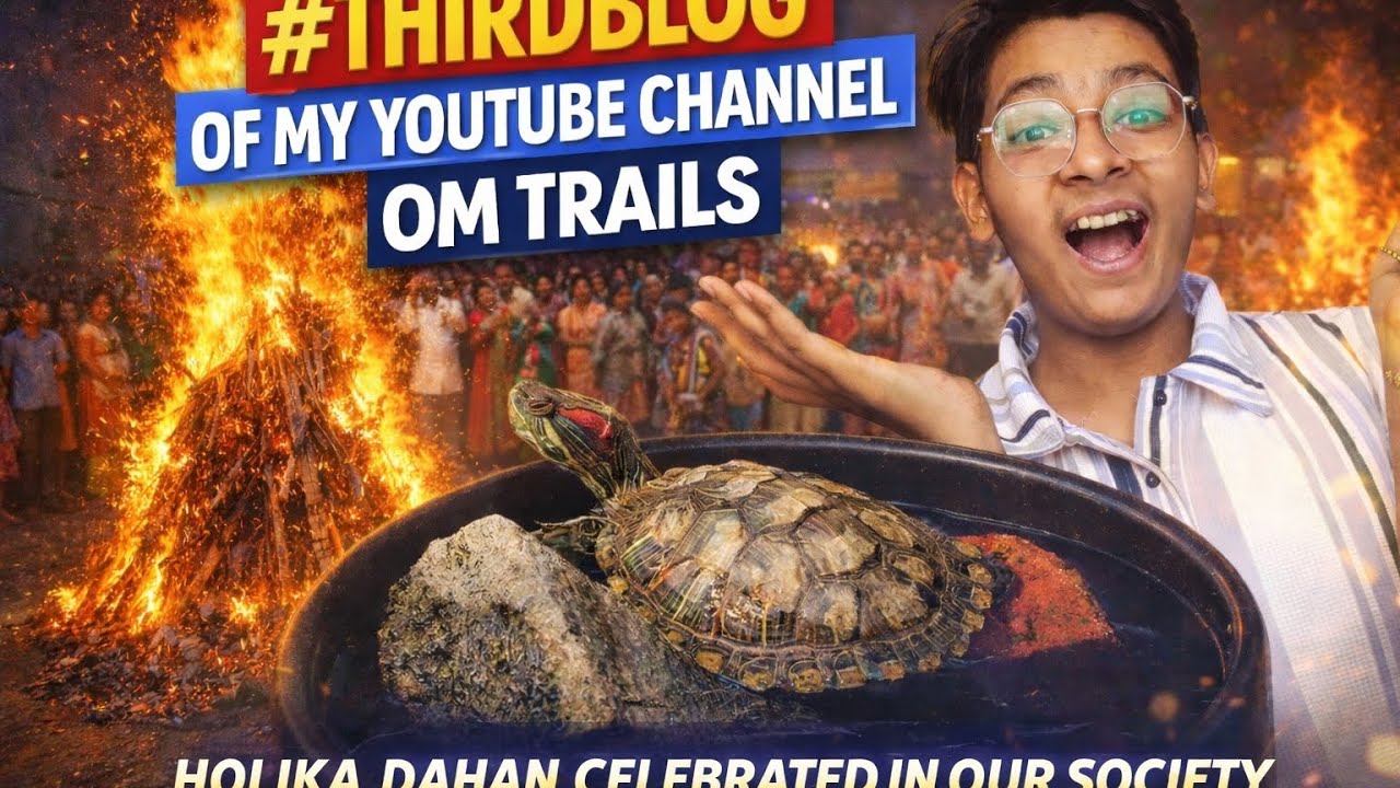 # 3 vlog !! Aaj holika Dahan society mai manaya!! #om trails vlogs