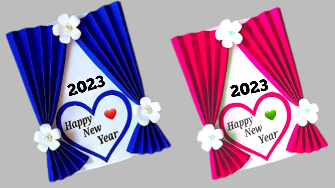 ⁣Happy New Year Card Making 2023 / Diy New Year Card ideas
