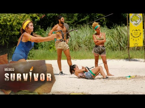 Cardíaco juego de fuerza y resistencia por recompensa Survivor México. | Survivor México 2022