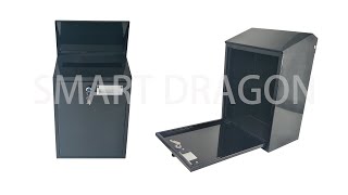 Portable black metal ballot boxes