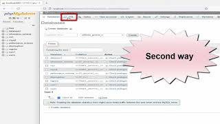 Two ways to delete mysql database in mysql phpmyadmin