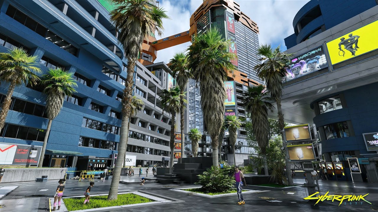 Relaxing Afternoon Walk in Night City’s Wellsprings – Cyberpunk 2077 | 4K Path Tracing