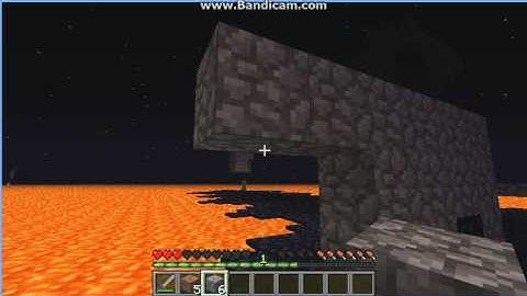 Minecraft Lava Cube Survival Part 2:obsidian pathways are awesome