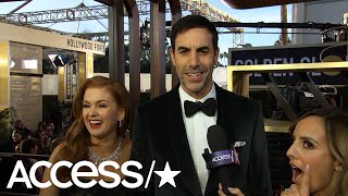 Sacha Baron Cohen & Isla Fisher Joke That They're Down With 'Limo Love' | Access