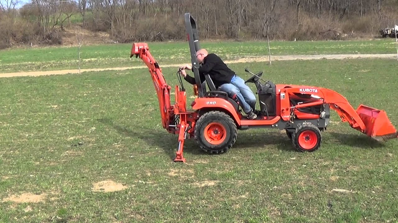 2012 KUBOTA BX25 4X4 TRACTOR WITH LOADER AND BACKHOE - YouTube