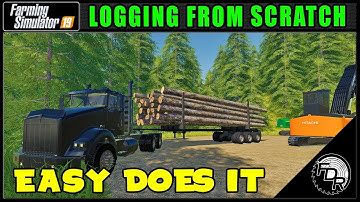 Log Cradling 101 - Logging From Scratch 124 - Farming Simulator 2019 - FDR Logging