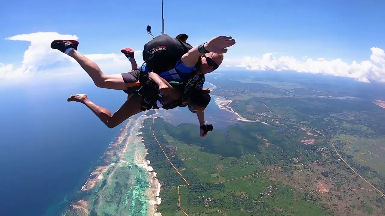 Huddah Monroe Sky Diving in Mombasa