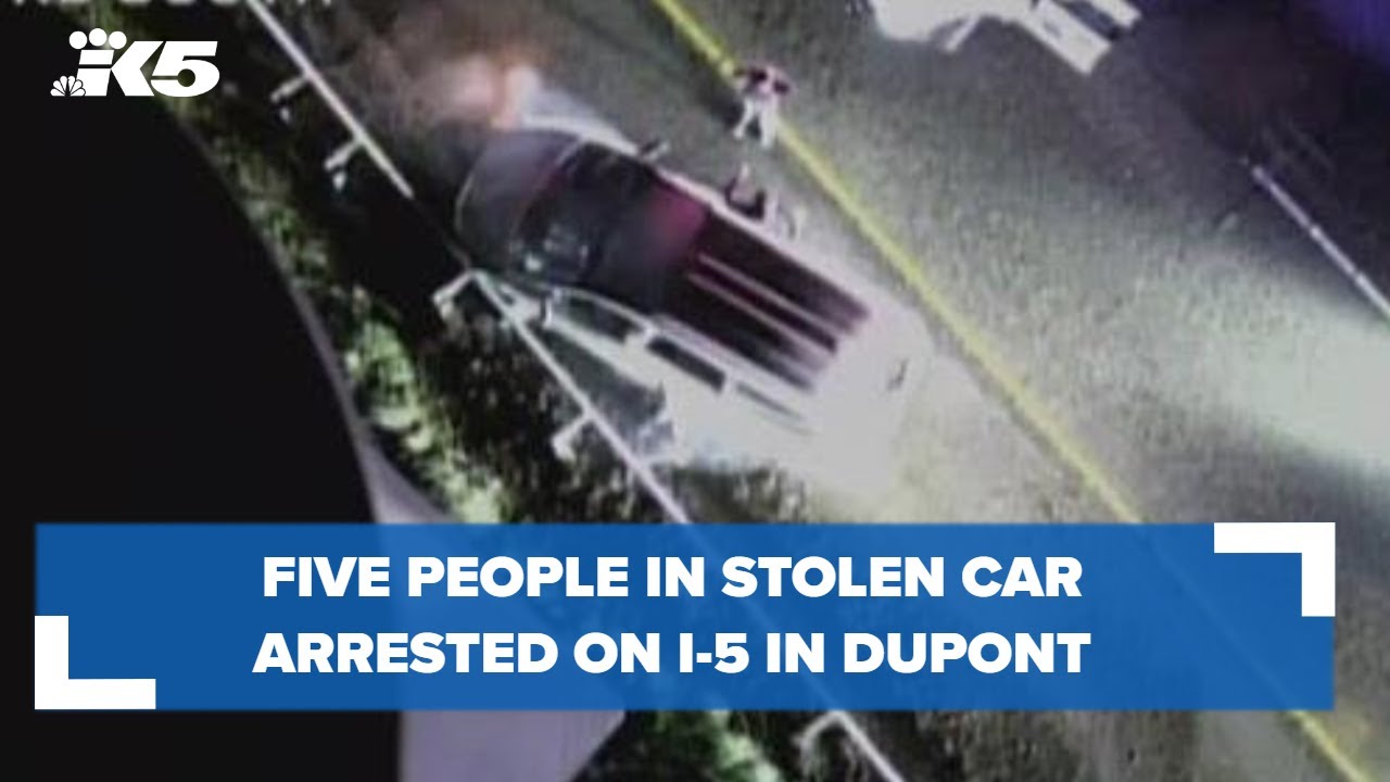 Five people in stolen car arrested on I-5 South - YouTube