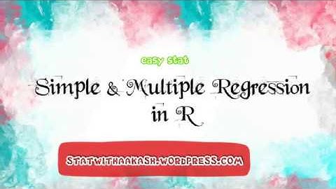 Simple and Multiple Regression in R | English ||by Easy Stat