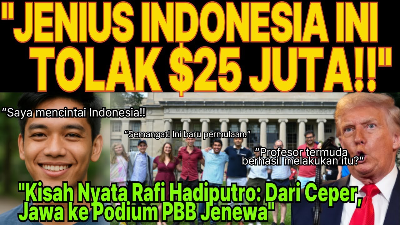 Kisah Haru Luar Negeri]Profesor MIT Termuda Asal Indonesia yang Menolak Rp 375 Miliar demi Tanah Air