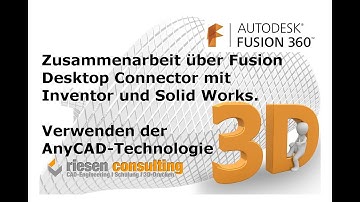 Fusion 360 - Zusammenarbeit mit Inventor, SolidWorks Any CAD Desktop Connector for Fusion Deutsch