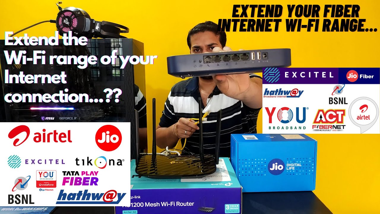 Extend the WiFi Range of your JioFiber, Airtel Xstream Fiber, other