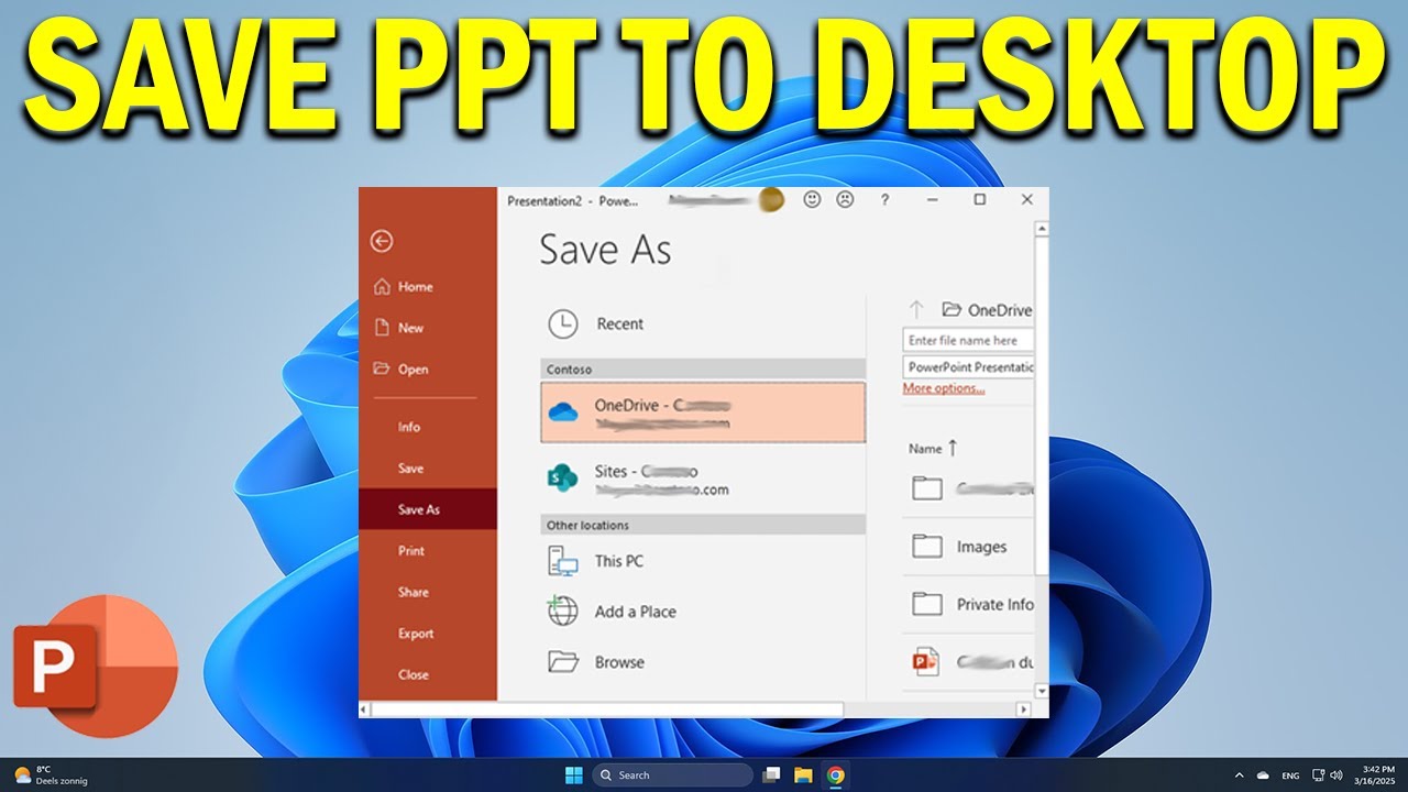 How To Save a PowerPoint Presentation Onto Your Desktop - Quick Fix ...