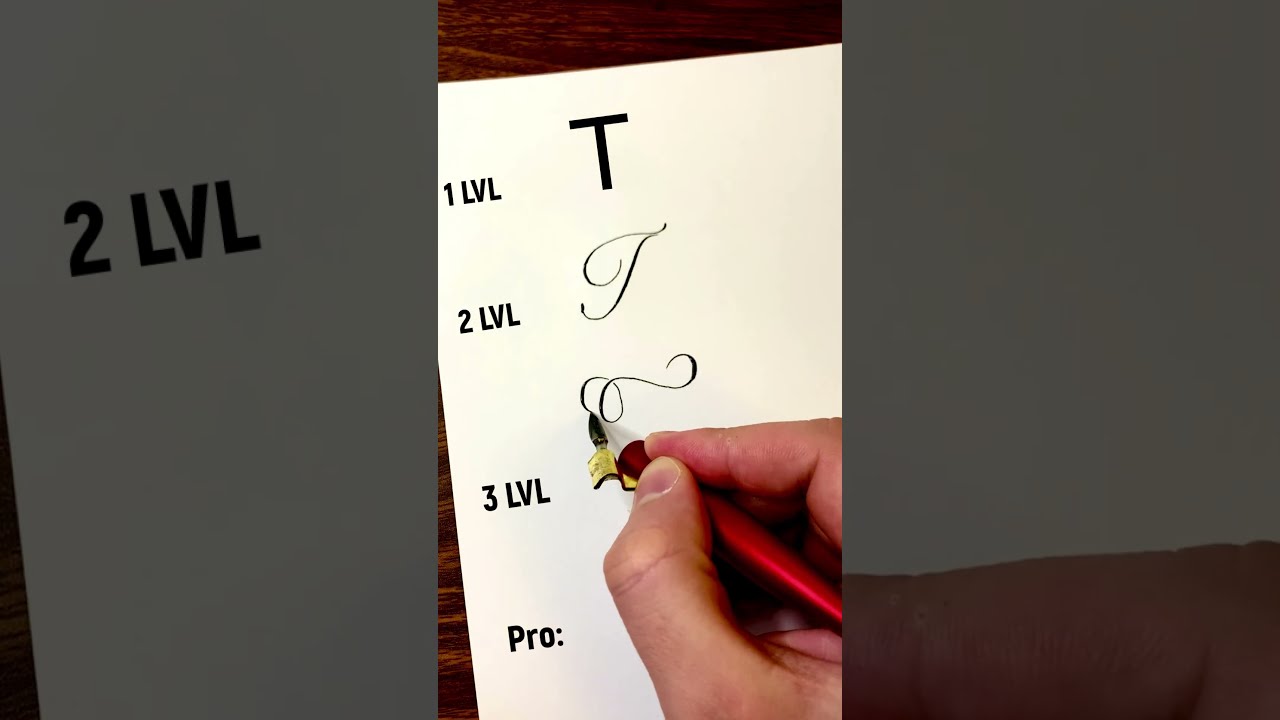 Letter T 4 Styles Calligraphy Handwriting Lettering