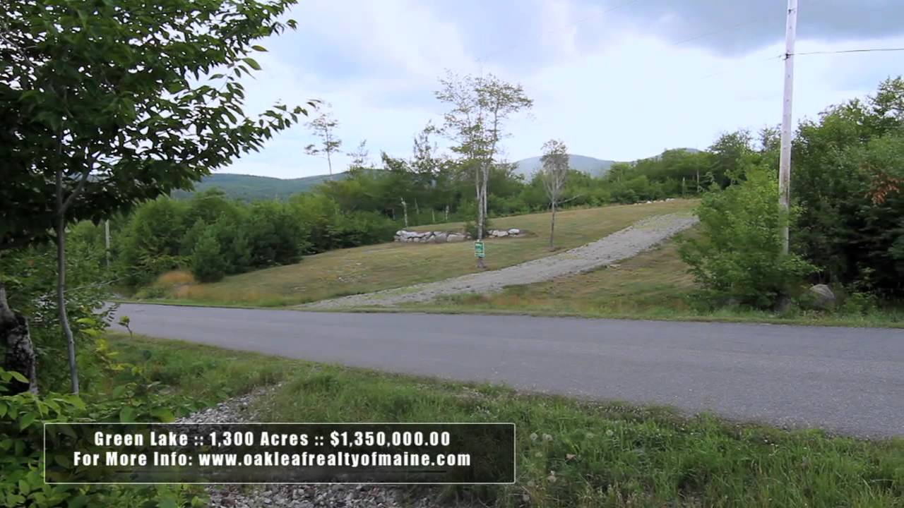 Green Lake Maine 1300 Acres 1,350,000.00 YouTube
