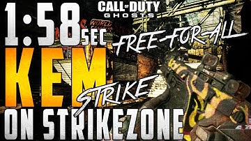 COD: Ghosts - Free-For-All 1:58sec K.E.M Strike On Strikezone! "INFERNO CAMO"