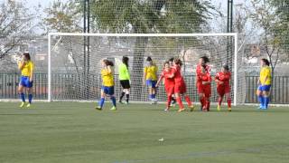 Gol de María Aizkorbe. Amigó 0-6 Berriozar (23-11-2014) Liga Regional Navarra Femenina