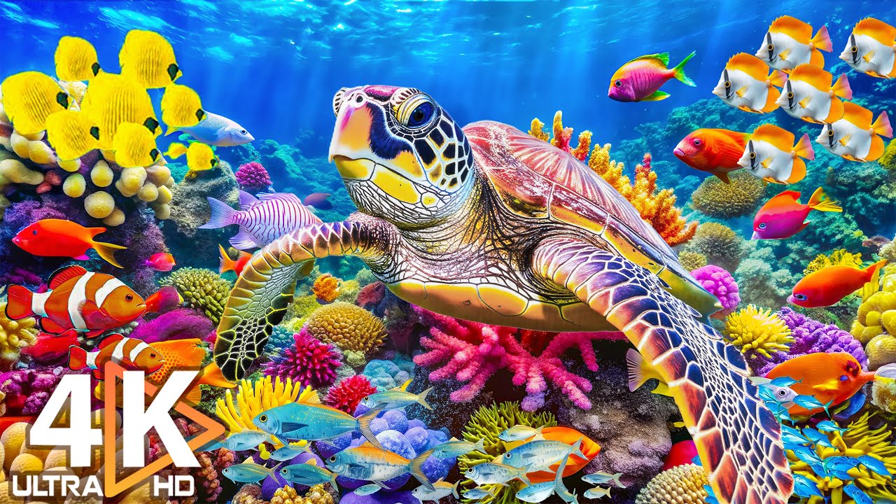 Animals of the Ocean 4K - Beautiful Coral Reefs, Sea Animals & Relaxing Music #15