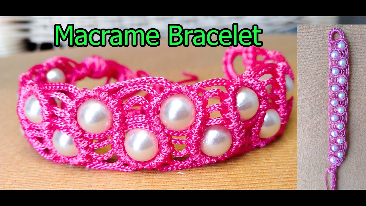 The snaky pearls Easy and clearly Macrame bracelet tutorial/ By ...