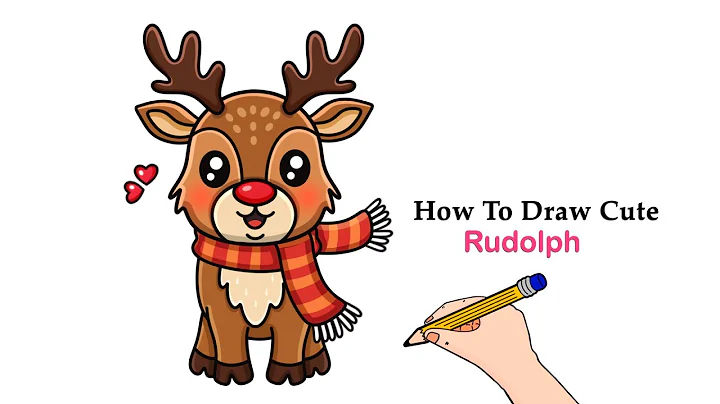 How To Draw Rudolph Easy | Winter Rudolph Drawing Tutorial Step By Step | Cute Christmas Art