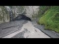 Erosion of Coca river puts in danger coca codo dam. San Rafael waterfall Ecuador Geological changes.