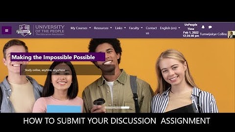 How to submit your Discussion assignment - UoPeople Moodle