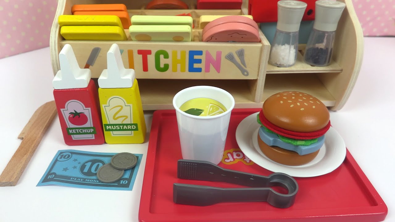 Jeu d'Imitation Cuisine Faire des Sandwichs au Boeuf et au Poisson