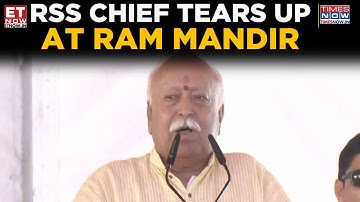 Mohan Bhagwat Gets Emotional After PM Modi Hoists Sacred Flag At Ram Mandir | Latest News | ET Now
