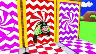 Long Slide Game With Elephant Buffalo Hippopotamus Gorilla Tiger 3d Animal Game Funny 3d Animals