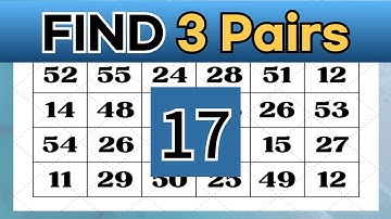 Find 3 Pairs [17], Only 5% can find all, dementia test, prevent dementia,improve concentration