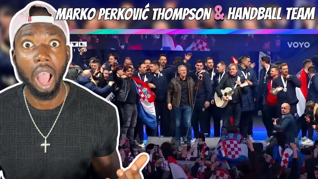 CROATIANS Sing Epic Patriotic Song in Square After Handball Team's Return ⎢Marko P THOMPSON⎢REACTION