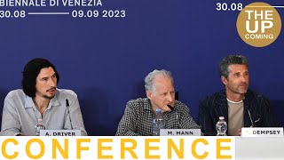 Ferrari press conference: Adam Driver, Patrick Dempsey, Michael Mann, Venice Film Festival 2023