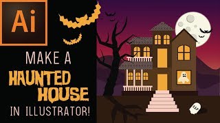 HAUNTED HOUSE ILLUSTRATOR TUTORIAL