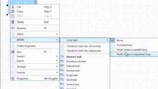 BPMN 2: Menu entries of the context menu