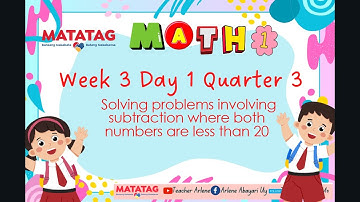 Math 1 Week 3 Day 1 4 Quarter 3 Math1 Week 1 Day 1 4 Quarter 3  illustrate subtraction of numbers wi