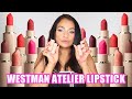 Westman atelier lip suede matte lipstick  lip swatches  indoor and natural daylight application