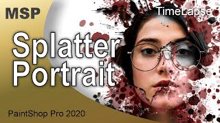 Splatter Portrait - Time Lapse - PaintShop Pro screenshot 3
