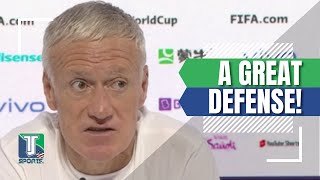 The RECOGNITION of Didier Deschamps and France for Morocco, prior to the Qatar 2022 Semifinal