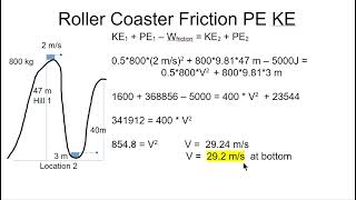Roller Coaster Kinetic Energy Potential Energy Friction Conserve Energy