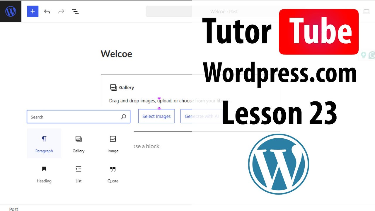 Wordpress.com - Lesson 23 - Reading Settings - YouTube