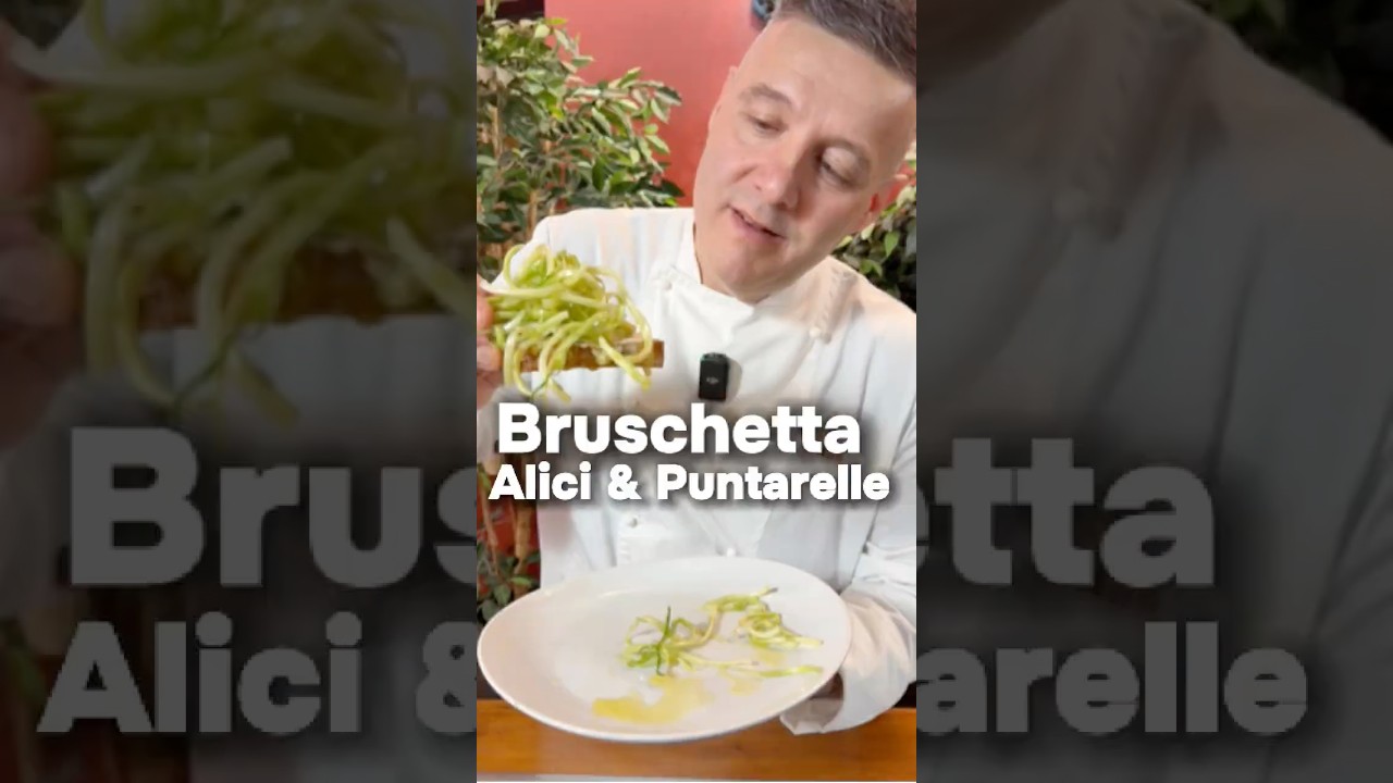 Bruschetta con Burro, Alici e Puntarelle