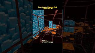 You're X-raying and used 999 IQ... #minecraft