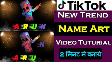 Tiktok New Trend Name Art Video Tutorial | KineMaster Name Art Video Editing | Kinemaster Tutorial