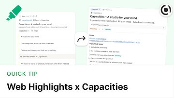 Import highlights to Capacities with the Web Highlights Extension
