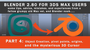 Blender 2.80 for 3ds Max users - Part 4 pivot, origin, 3D Cursor