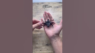 PAPER SPIDER ORIGAMI TUTORIAL EASY FOLDING | HOW TO MAKE ORIGAMI SPIDER STEP BY STEP SPIDER-MAN ART