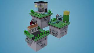 [CINEMA 4D] low poly world 3D animation