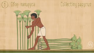 Making papyrus. Изготовление папируса